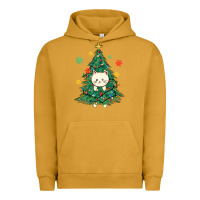 Pigment Peanut Butter christmas tree cat Urban Hoodie - MaliasSmallBusiness
