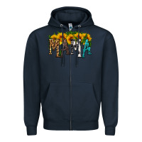 Navy mama with sunflower Zipper Hoodie - HRA Design Shop