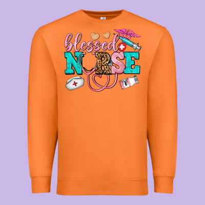 Blessed Nurse Premium Sweatshirt Designed By Adodesignshop