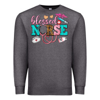 Charcoal Heather blessed nurse Premium Sweatshirt - AdoDesignShop