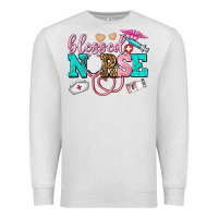 Oatmeal Heather blessed nurse Premium Sweatshirt - AdoDesignShop