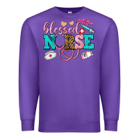 Purple blessed nurse Premium Sweatshirt - AdoDesignShop