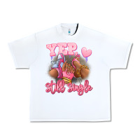 White Yep still single heels and sneakers afro girl Urban Heavy Tee - RanaPortraitStore