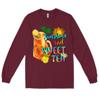 Burgundy sunshine and sweet tea Long Sleeve Tee - texasbilliewilder