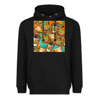 Black autumn cupcakes seamless pattern Heavyweight Hoodie - BundleAndBundleShop