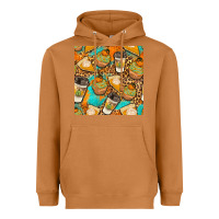Meerkat autumn cupcakes seamless pattern Heavyweight Hoodie - BundleAndBundleShop