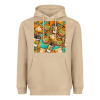 Mushroom autumn cupcakes seamless pattern Heavyweight Hoodie - BundleAndBundleShop