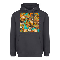 Smoke autumn cupcakes seamless pattern Heavyweight Hoodie - BundleAndBundleShop