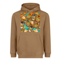 Toasted Coconut autumn cupcakes seamless pattern Heavyweight Hoodie - BundleAndBundleShop