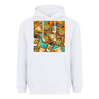 White autumn cupcakes seamless pattern Heavyweight Hoodie - BundleAndBundleShop
