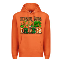 Carrot kiss me i am irish  with lips and shamrocks Premium Hoodie - AdoDesignShop