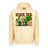 Pina Colada kiss me i am irish  with lips and shamrocks Premium Hoodie - AdoDesignShop