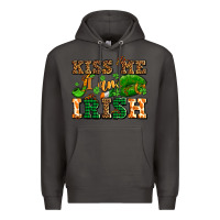 Smoke kiss me i am irish  with lips and shamrocks Premium Hoodie - AdoDesignShop