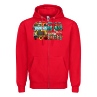 Red They See Me Rollin' They Waiting Zipper Hoodie - CowhideDigitalArt