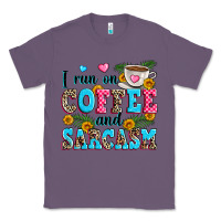 Lavender i run on coffee and sarcasm Classic Tee - Zillion Design Studio