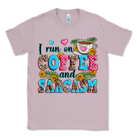 Lilac i run on coffee and sarcasm Classic Tee - Zillion Design Studio