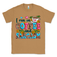 Toasted Coconut i run on coffee and sarcasm Classic Tee - Zillion Design Studio