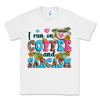 White i run on coffee and sarcasm Classic Tee - Zillion Design Studio