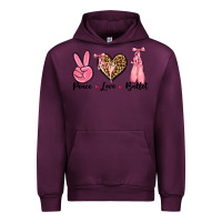 Mauve Wine peace love ballet Urban Hoodie - NancyCooperArtShop