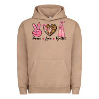 Pigment Burro peace love ballet Urban Hoodie - NancyCooperArtShop