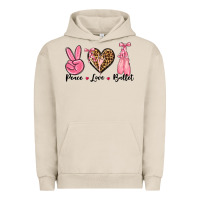 Pigment French Oak peace love ballet Urban Hoodie - NancyCooperArtShop