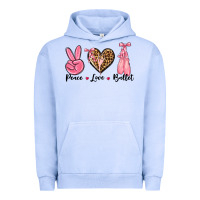 Pigment Grape Ice peace love ballet Urban Hoodie - NancyCooperArtShop