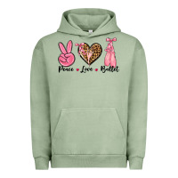 Pigment Oil Green peace love ballet Urban Hoodie - NancyCooperArtShop