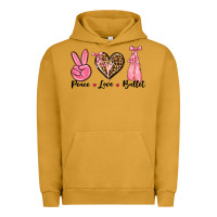 Pigment Peanut Butter peace love ballet Urban Hoodie - NancyCooperArtShop