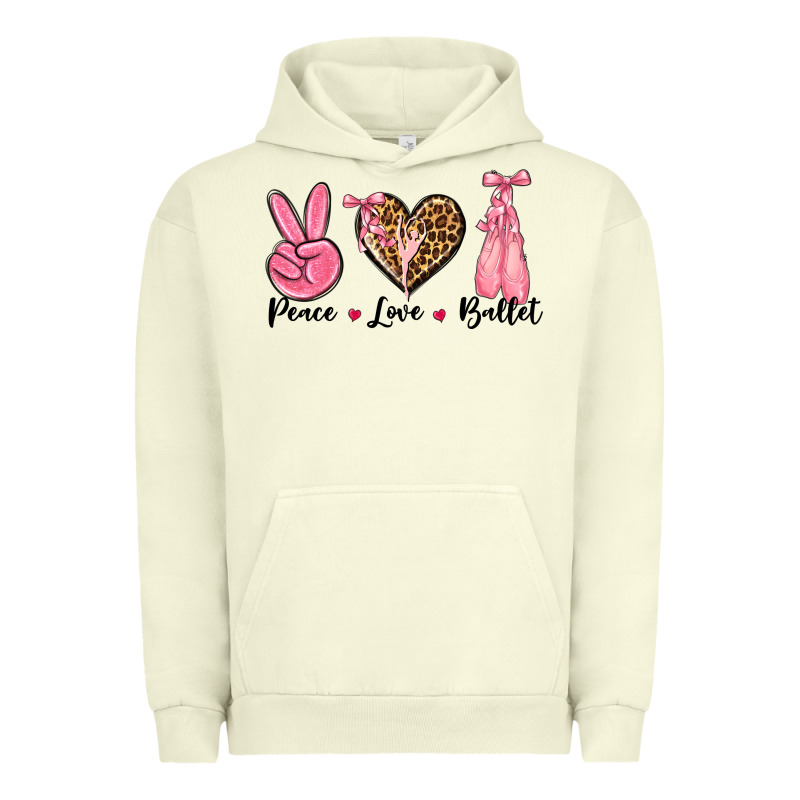 Peace Love Ballet Urban Hoodie by NancyCooperArtShop | Teevron