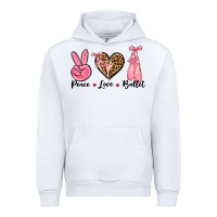 White peace love ballet Urban Hoodie - NancyCooperArtShop