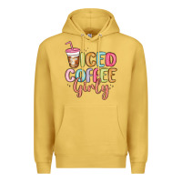 Antique Gold iced coffee girly Premium Hoodie - MaliasSmallBusiness