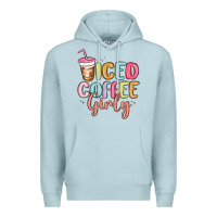 Blue Mist iced coffee girly Premium Hoodie - MaliasSmallBusiness