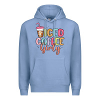 Colony Blue iced coffee girly Premium Hoodie - MaliasSmallBusiness