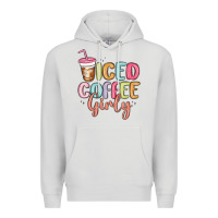 Dove Grey iced coffee girly Premium Hoodie - MaliasSmallBusiness