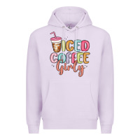 Lilac iced coffee girly Premium Hoodie - MaliasSmallBusiness