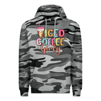 Slate Camo iced coffee girly Premium Hoodie - MaliasSmallBusiness