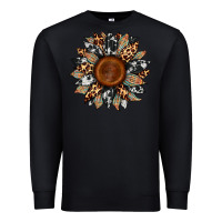 Black cowhide leopard aztec sunflower Premium Sweatshirt - Artiststas