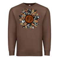 Chestnut cowhide leopard aztec sunflower Premium Sweatshirt - Artiststas