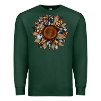 Sports Green cowhide leopard aztec sunflower Premium Sweatshirt - Artiststas