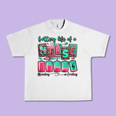 Battery Life Of A Nurse Urban Heavy Tee Designed By Ranaportraitstore