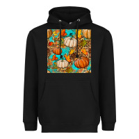 Black fall pumpkin seamless pattern Heavyweight Hoodie - BundleAndBundleShop
