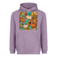 Lavender fall pumpkin seamless pattern Heavyweight Hoodie - BundleAndBundleShop