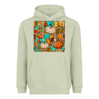 Matcha fall pumpkin seamless pattern Heavyweight Hoodie - BundleAndBundleShop