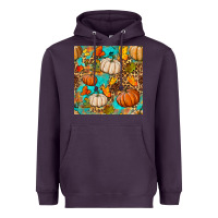 Plum fall pumpkin seamless pattern Heavyweight Hoodie - BundleAndBundleShop