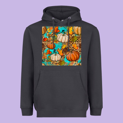 Fall Pumpkin Seamless Pattern Heavyweight Hoodie Designed By Bundleandbundleshop
