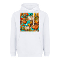 White fall pumpkin seamless pattern Heavyweight Hoodie - BundleAndBundleShop