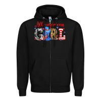 Black All American girl Zipper Hoodie - Neo Western