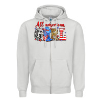 Dove Grey All American girl Zipper Hoodie - Neo Western