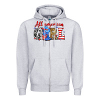Heather Grey All American girl Zipper Hoodie - Neo Western