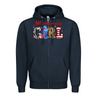 Navy All American girl Zipper Hoodie - Neo Western